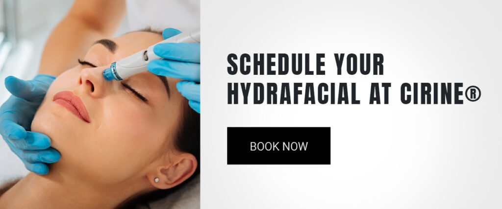 Woman getting a hydrafacial in chicago at cirine